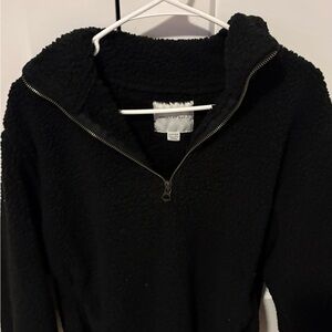 American Eagle Outfitters Black Teddy Jacket